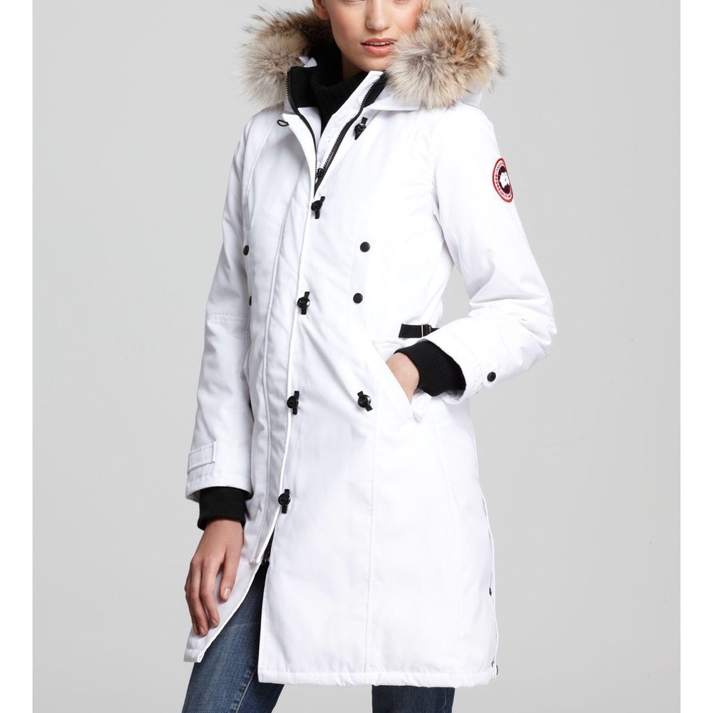 Canada Goose white Kensington Parka - Fusion Fit L